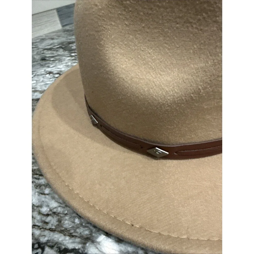 Brown Western Fedora Hat for Men Casual Solid Classic One Size Adjustable